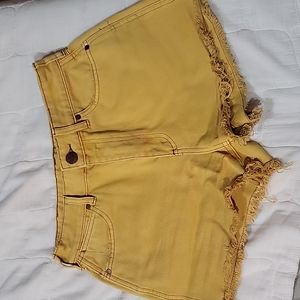 Wrangler x Billabong Denim Shorts,Sz 26 Mustard